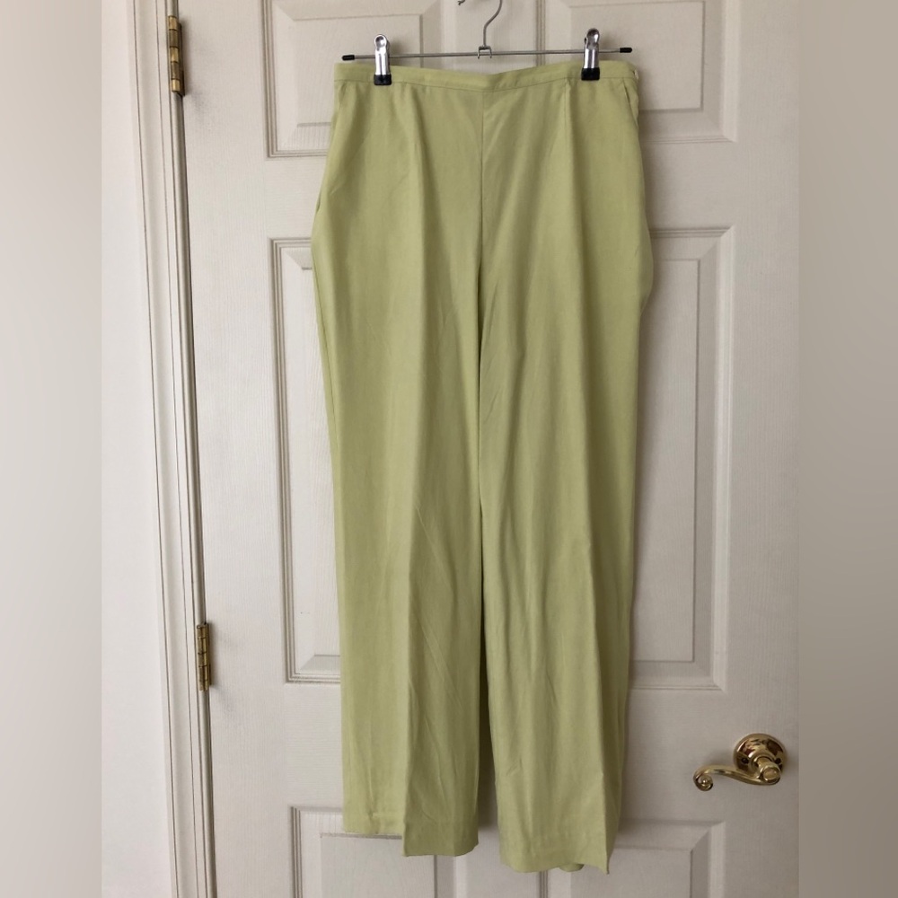 J. Crew Lightweight Silk Pants Light Green Size 14P